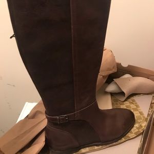 Ugg Suede Leather Brown Knee -High Riding Boots